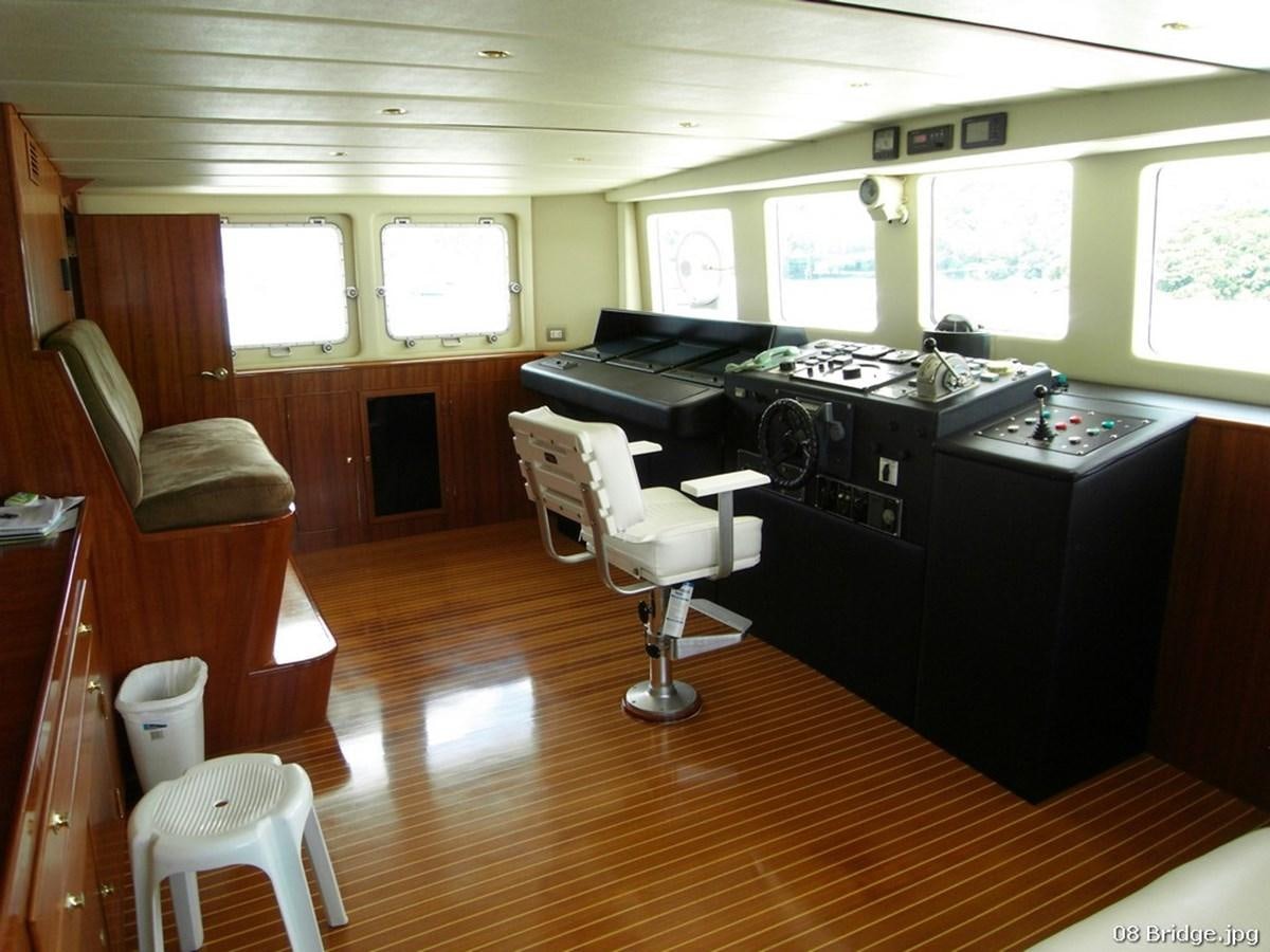 a room with a piano and a piano aboard WESTERN ISLES Yacht for Sale