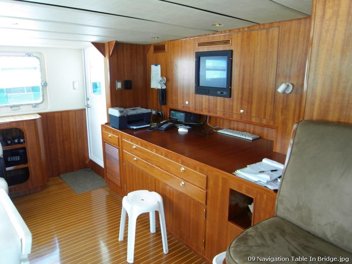 a room with a desk and a chair aboard WESTERN ISLES Yacht for Sale