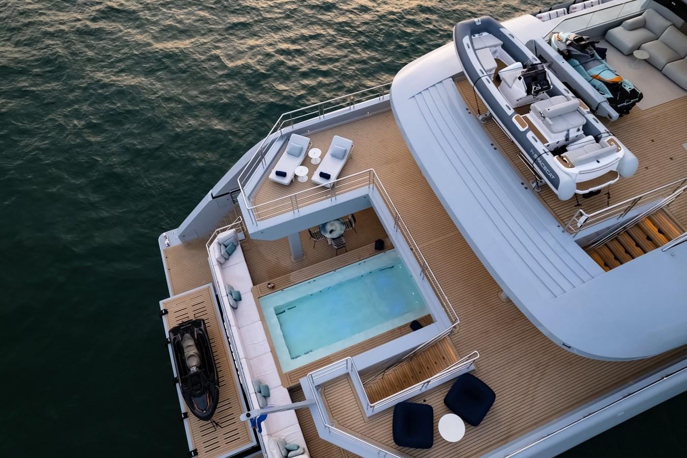 a boat on the water aboard SPACECAT Yacht for Sale