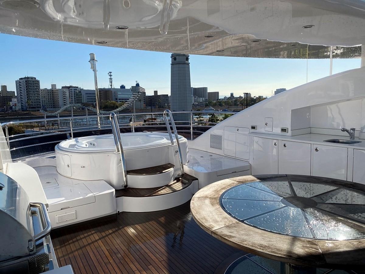 a boat on a deck aboard RICHESSE Yacht for Sale