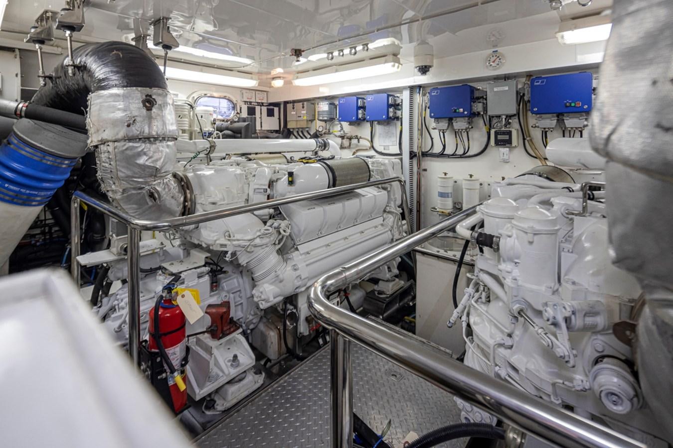 a room with machinery aboard COCONUT Yacht for Sale