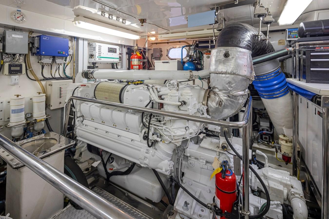 a room with machinery aboard COCONUT Yacht for Sale