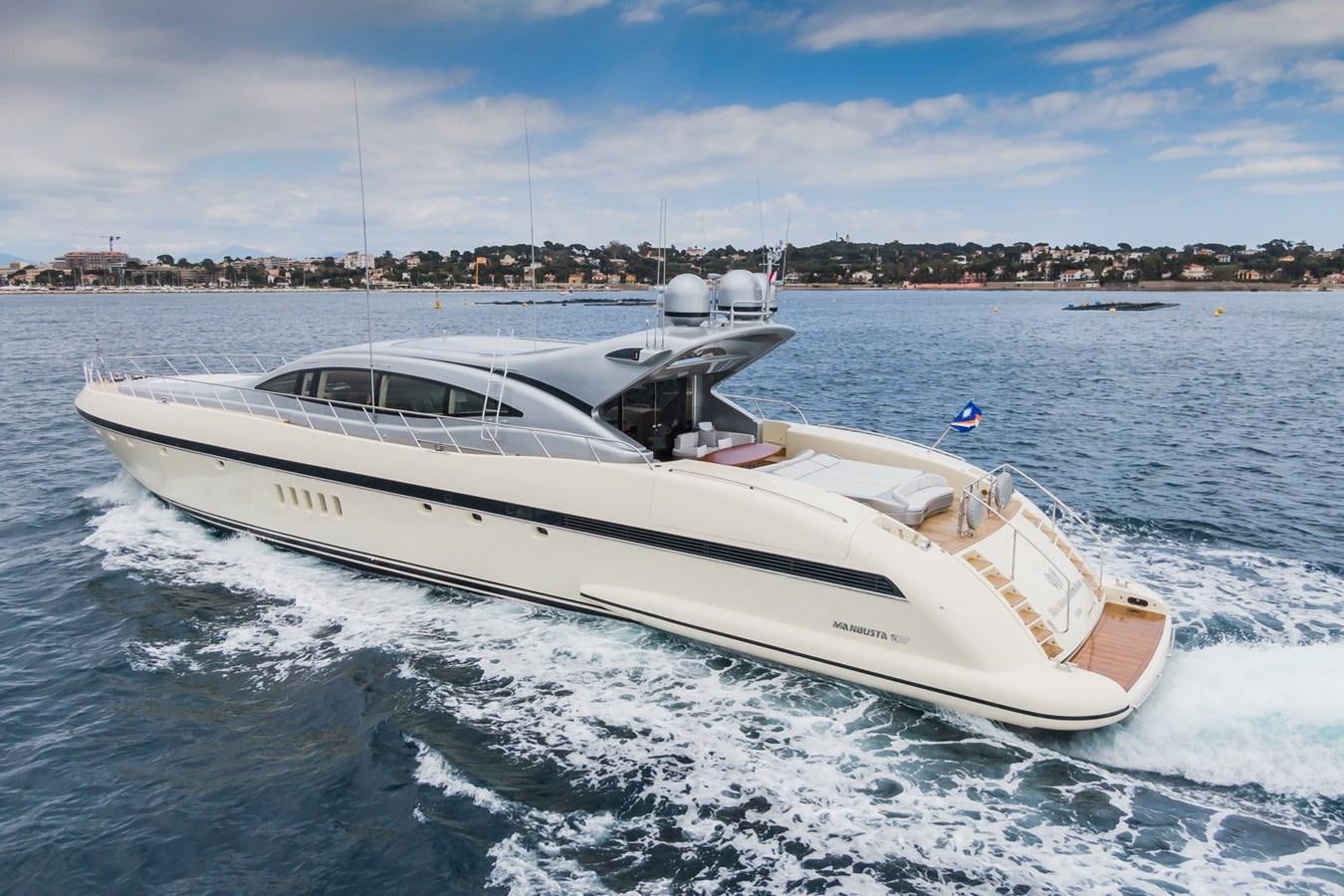 a boat on the water aboard TECHNOMARINE Yacht for Sale