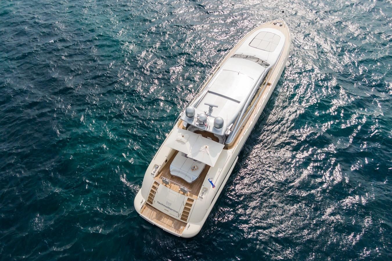 a space ship in the water aboard TECHNOMARINE Yacht for Sale