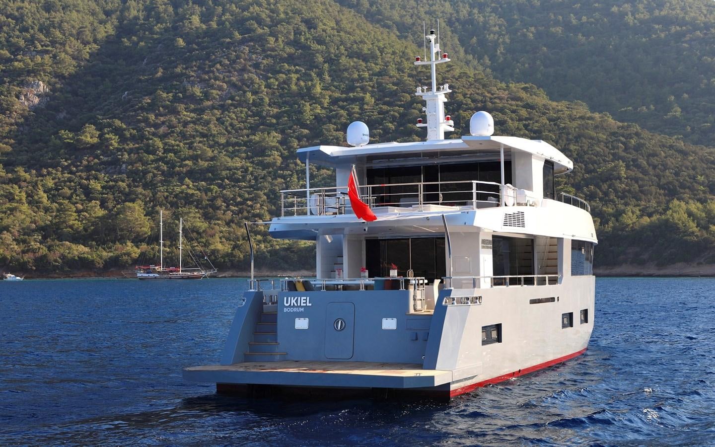 a boat on the water aboard AEGEAN EXPLORER 26M/02 Yacht for Sale