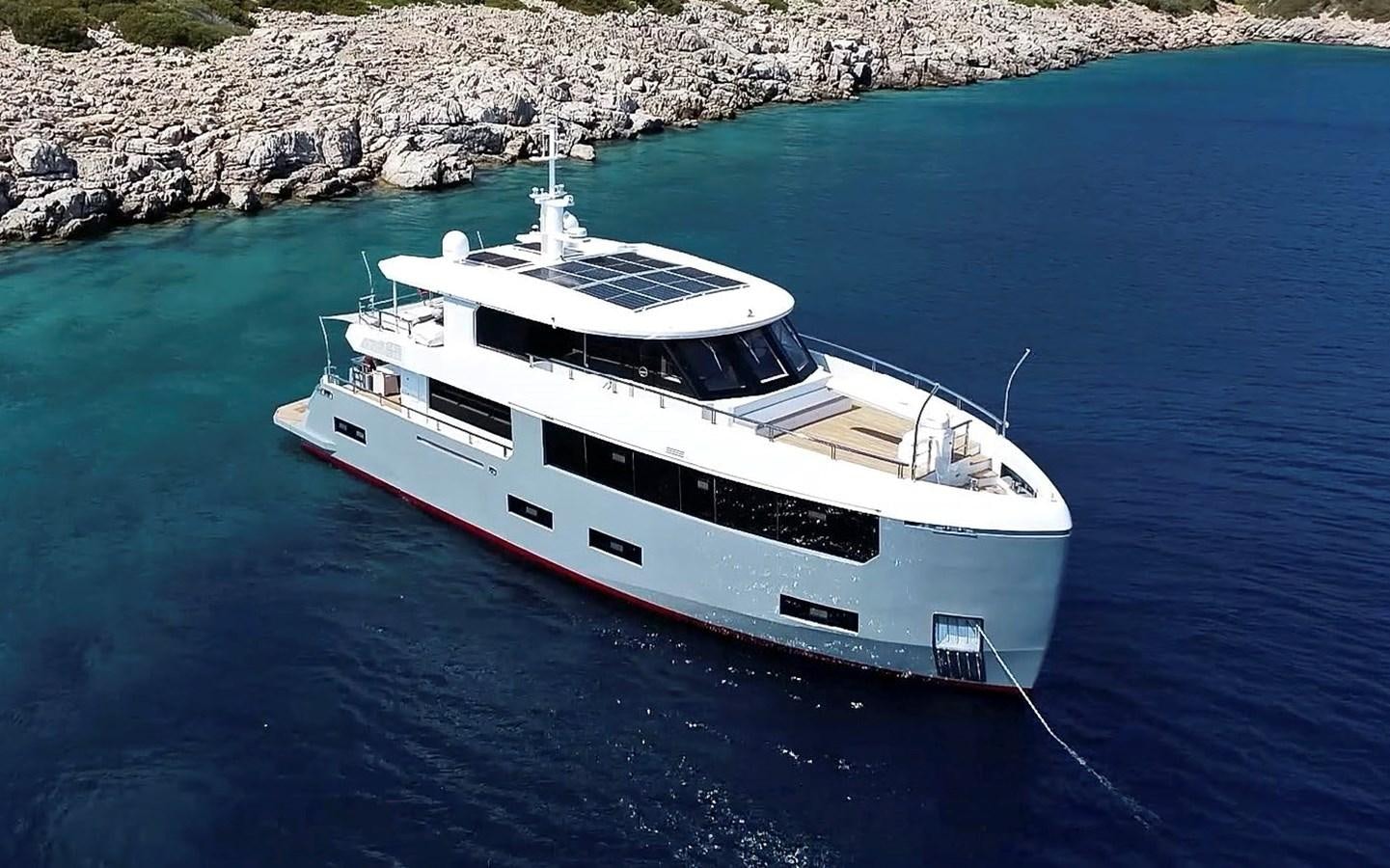 a white yacht in the water aboard AEGEAN EXPLORER 26M/02 Yacht for Sale