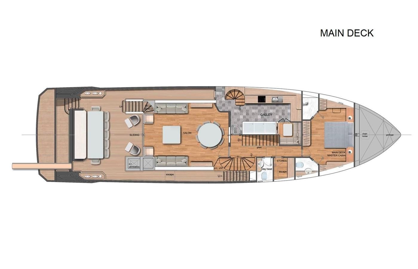 diagram aboard AEGEAN EXPLORER 26M/02 Yacht for Sale