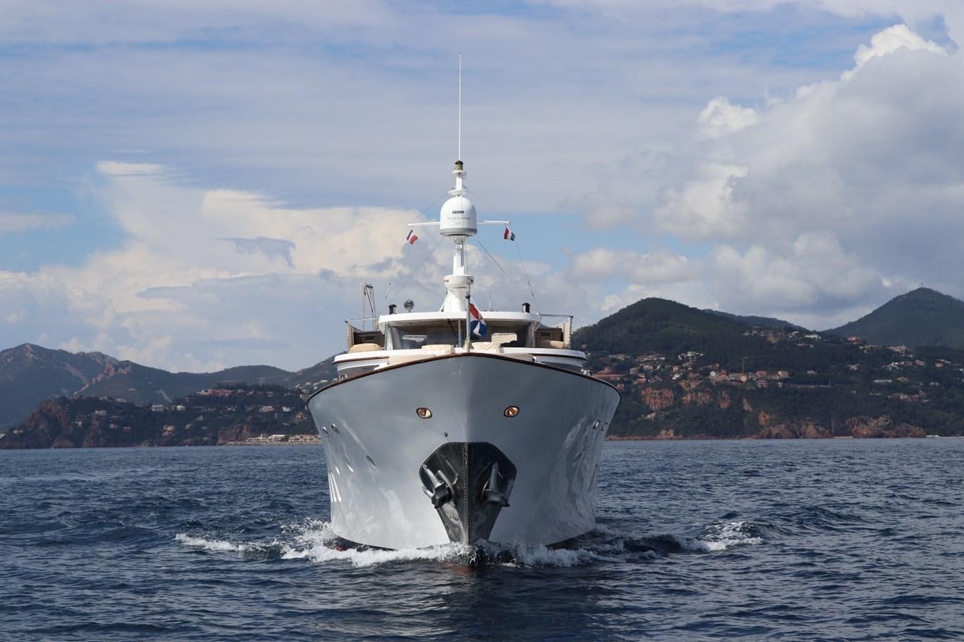a large white ship in the water aboard SEALORD Yacht for Sale