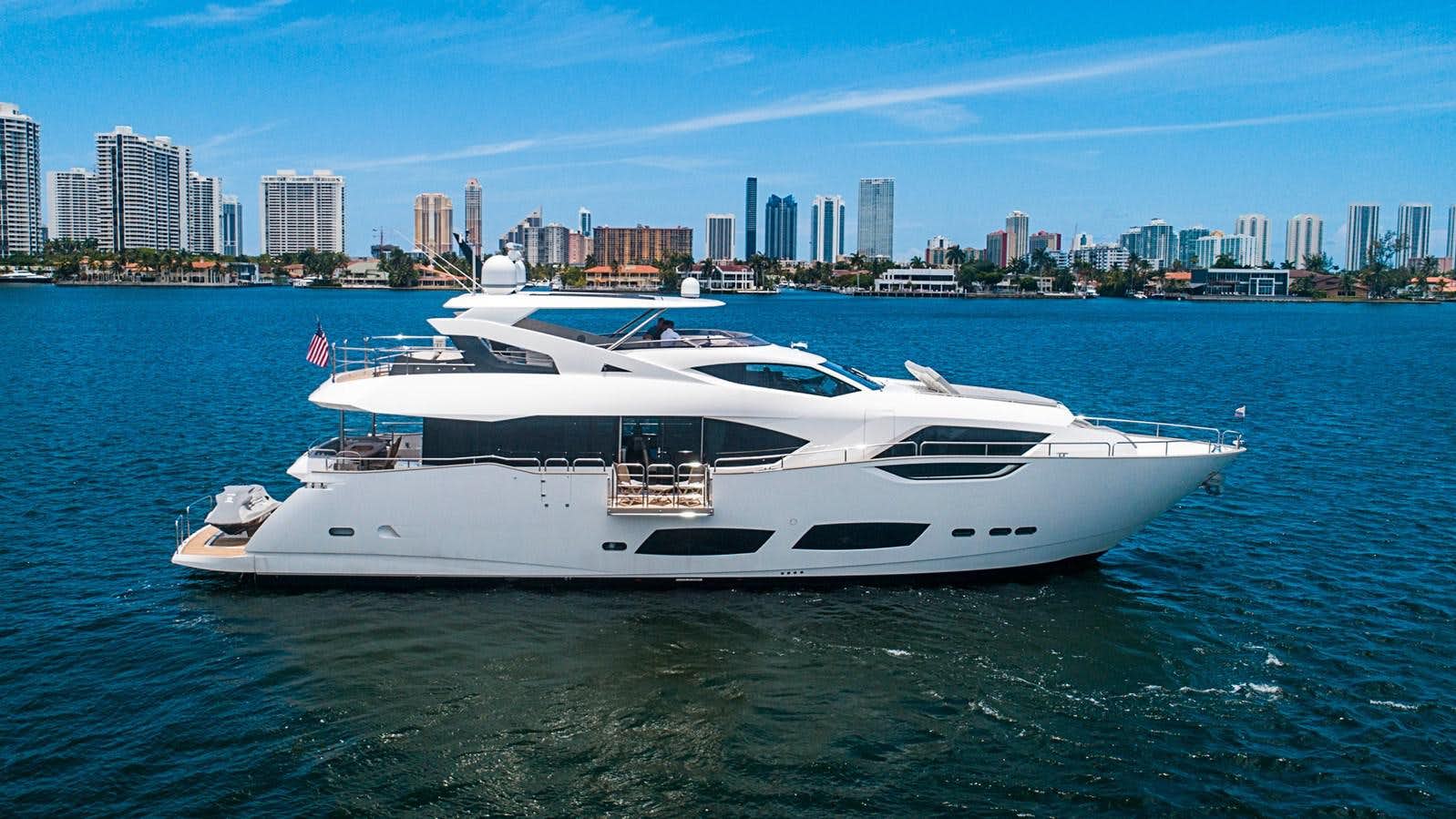 a white yacht in the water aboard JADE Yacht for Sale