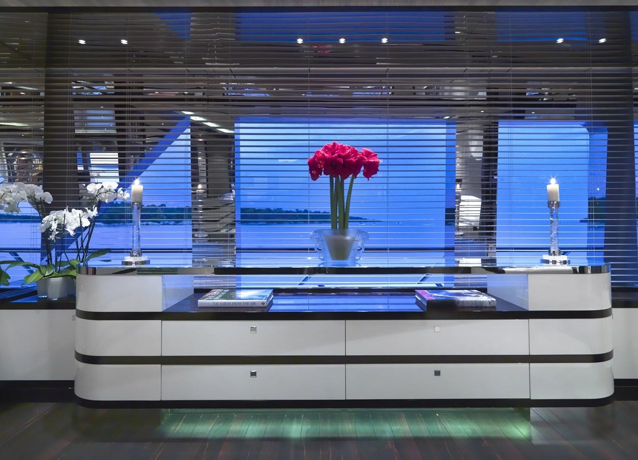 a large room with a large window aboard KAHALANI Yacht for Sale