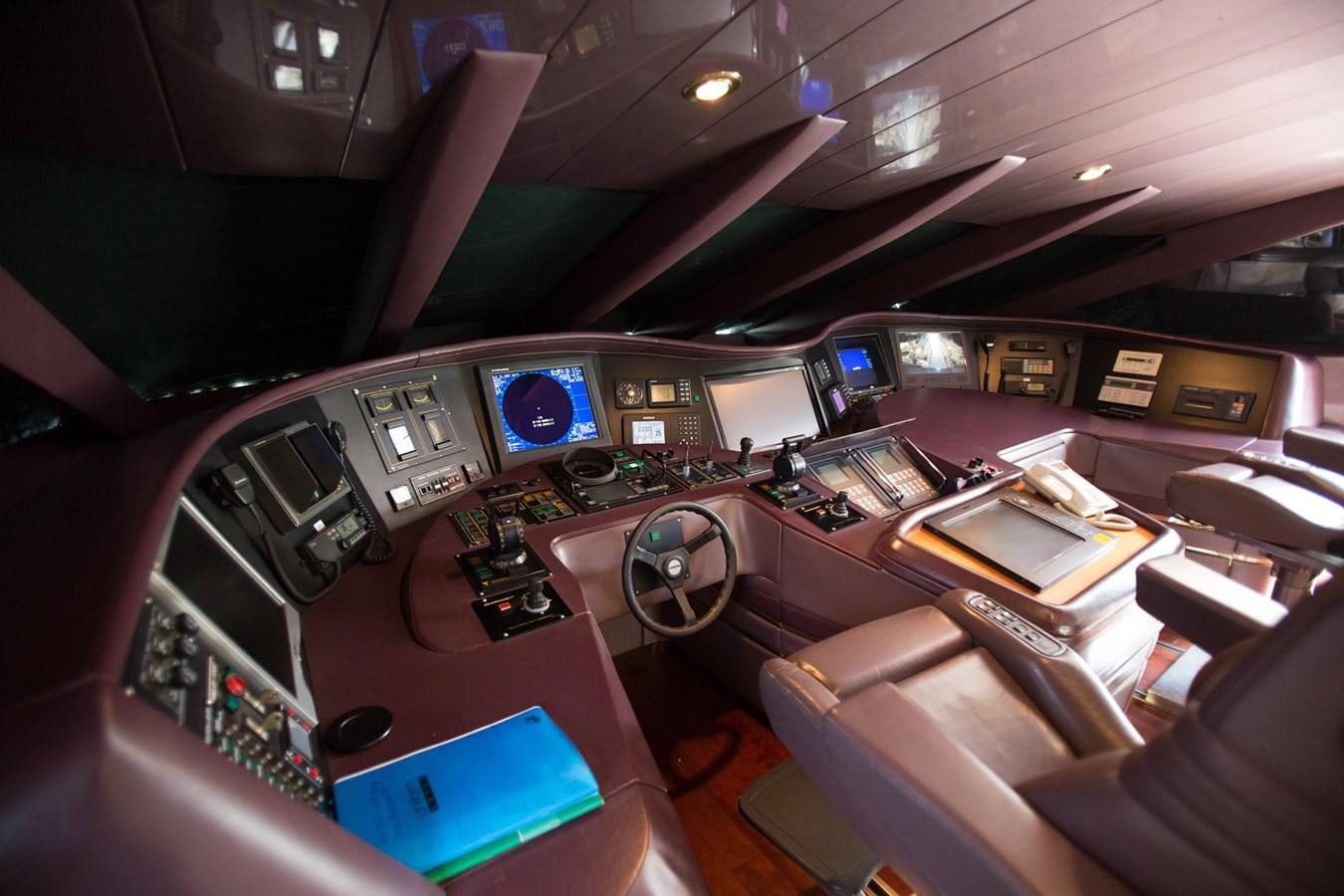 inside of a cockpit aboard TAMTEEN Yacht for Sale