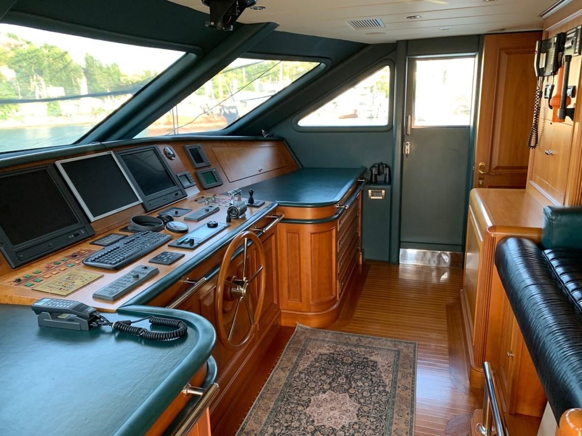 a small room with computers aboard DREAM ON II Yacht for Sale