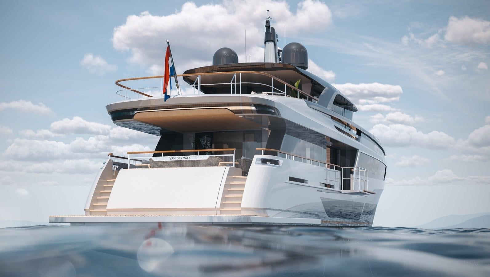 a yacht on the water aboard THE VESSEL Yacht for Sale