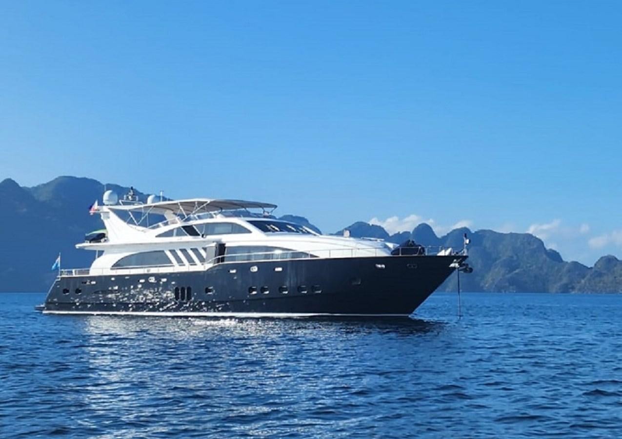 a boat on the water aboard BLUE SAPPHIRE Yacht for Sale