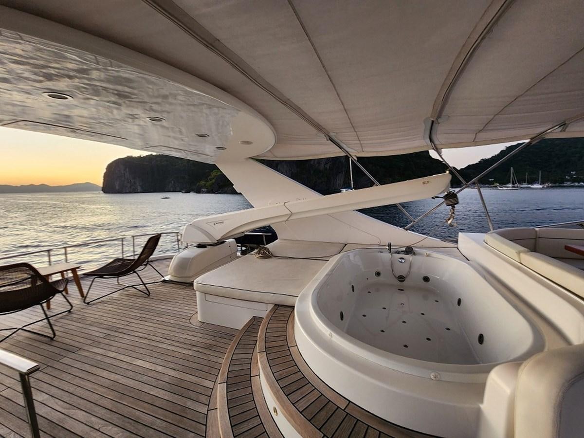 a boat on the water aboard BLUE SAPPHIRE Yacht for Sale