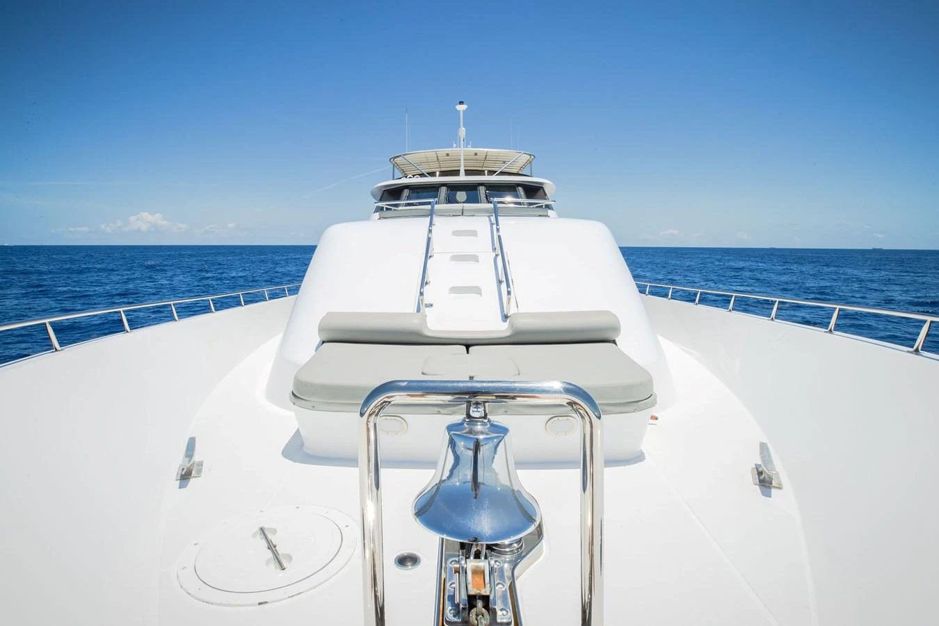 a boat on a body of water aboard CHECKERED PAST Yacht for Sale