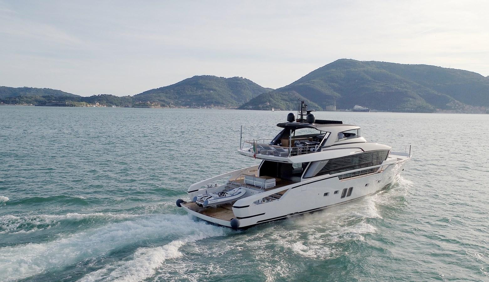 a boat in the water aboard ESTIA Yacht for Sale