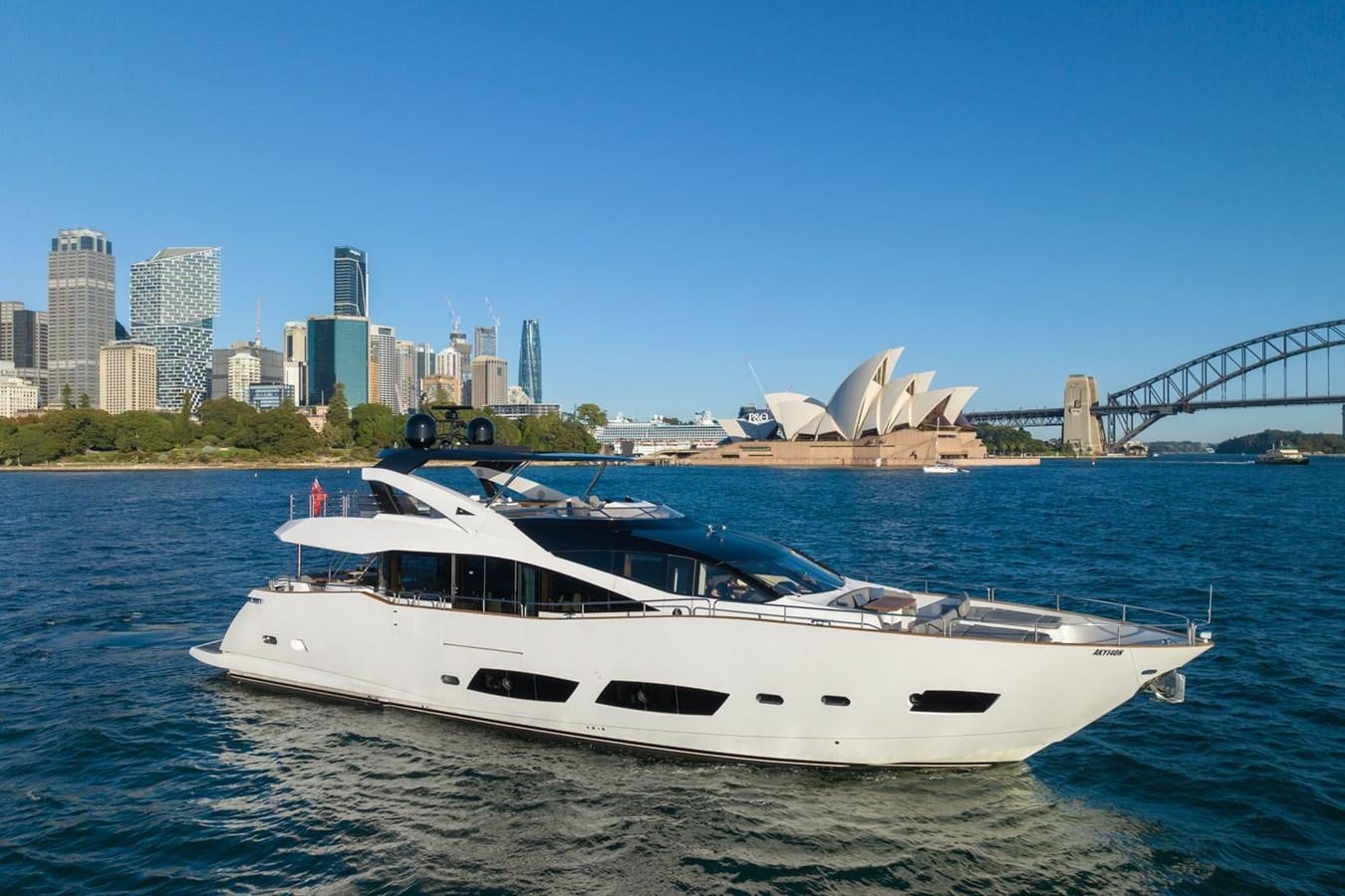 a boat on the water aboard ULTRAVIOLET Yacht for Sale