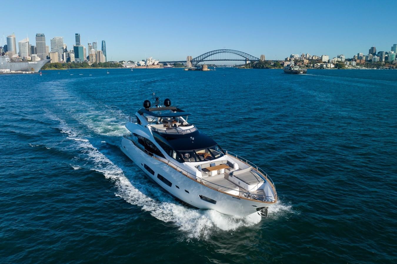 a boat on the water aboard ULTRAVIOLET Yacht for Sale