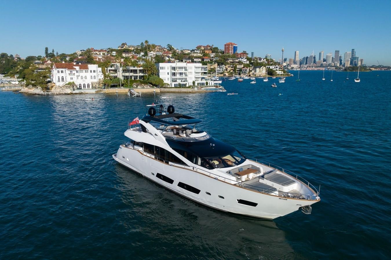 a boat on the water aboard ULTRAVIOLET Yacht for Sale