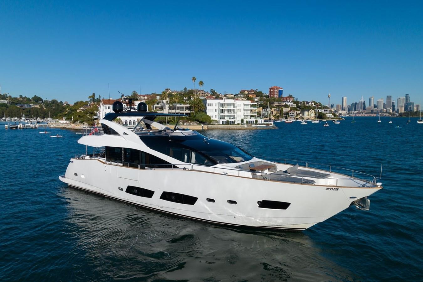 a boat on the water aboard ULTRAVIOLET Yacht for Sale