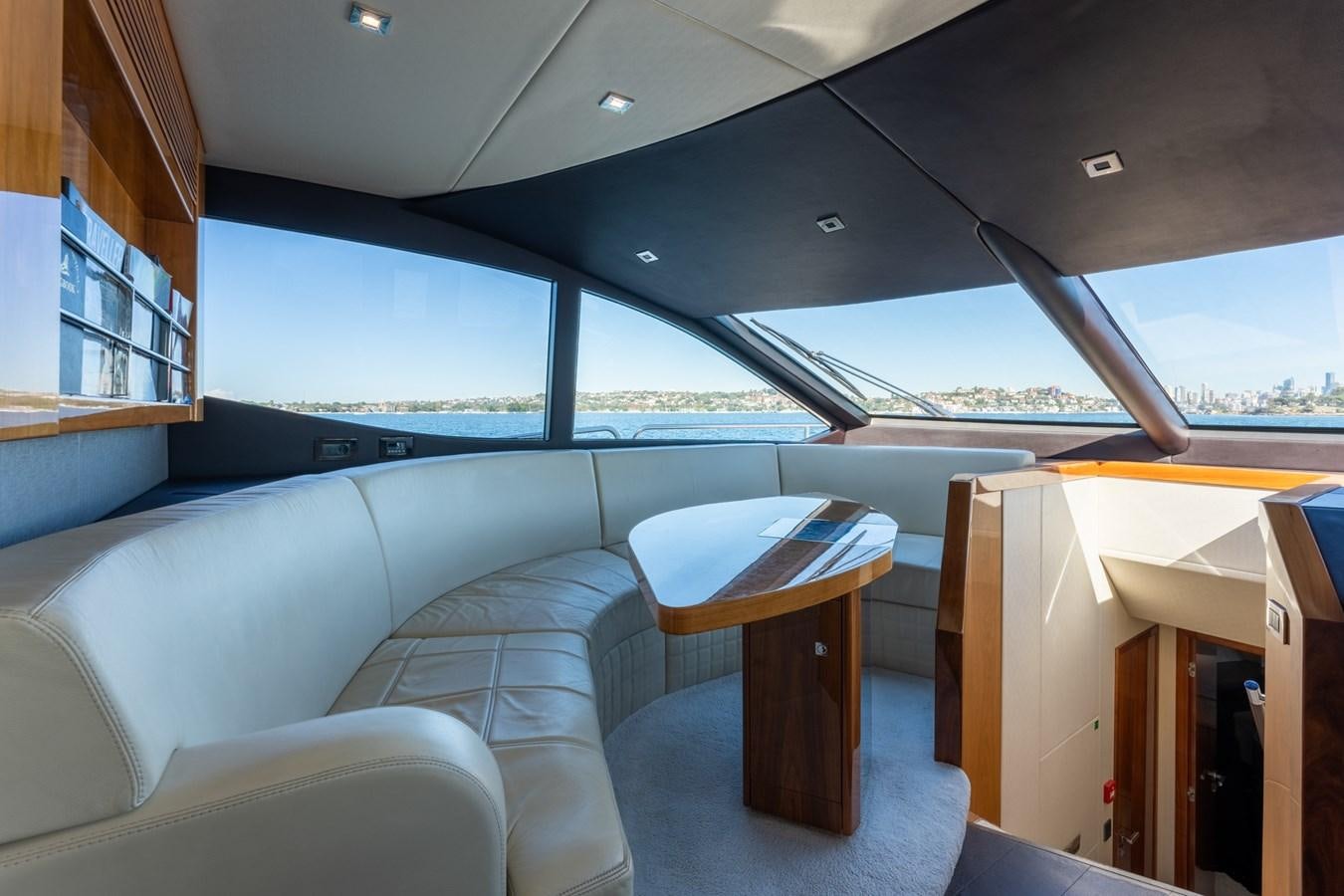 inside of a car aboard ULTRAVIOLET Yacht for Sale