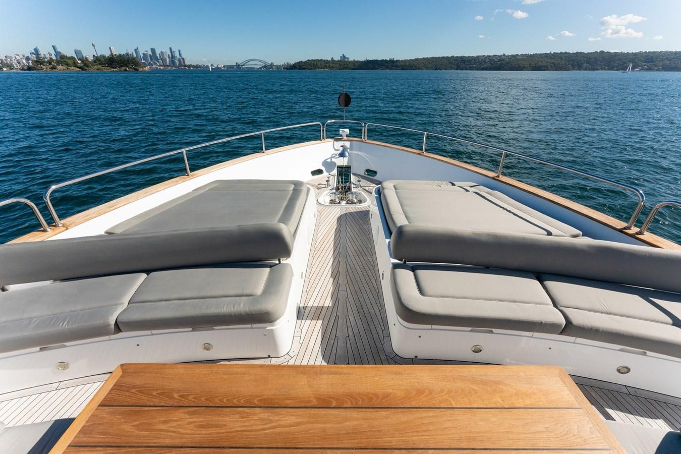 a boat on the water aboard ULTRAVIOLET Yacht for Sale