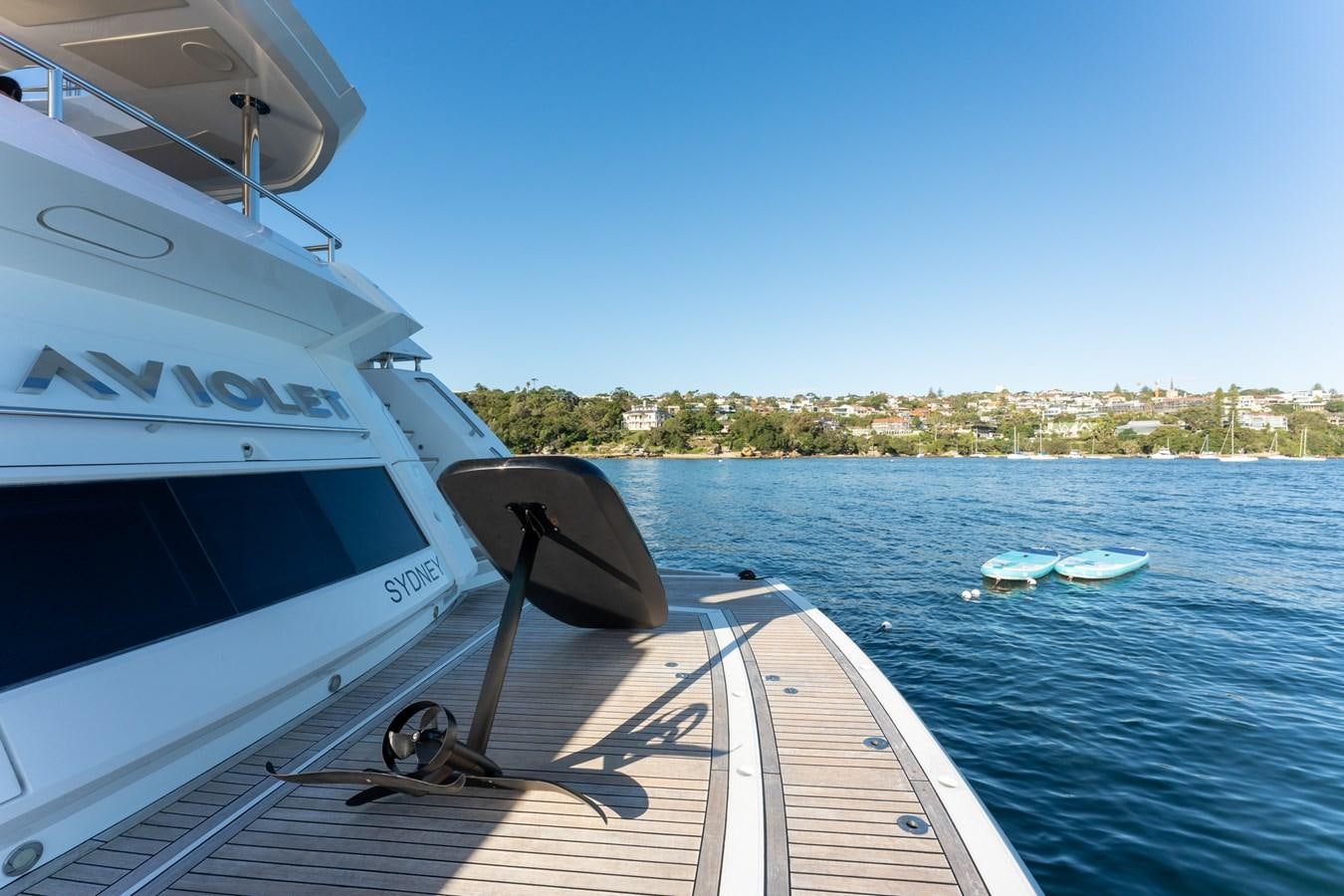 a boat on the water aboard ULTRAVIOLET Yacht for Sale
