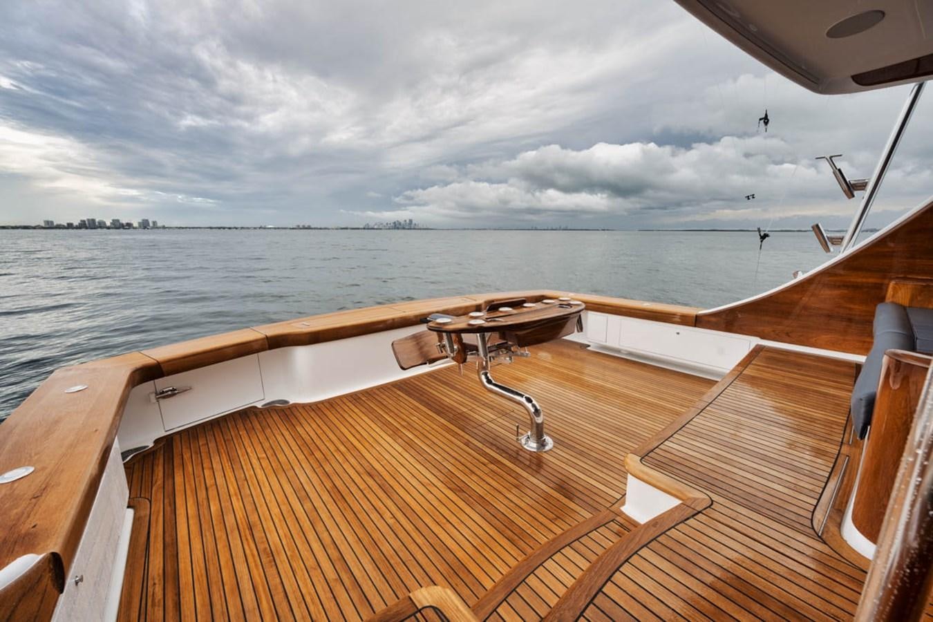 a deck overlooking the ocean aboard FULL TIME Yacht for Sale