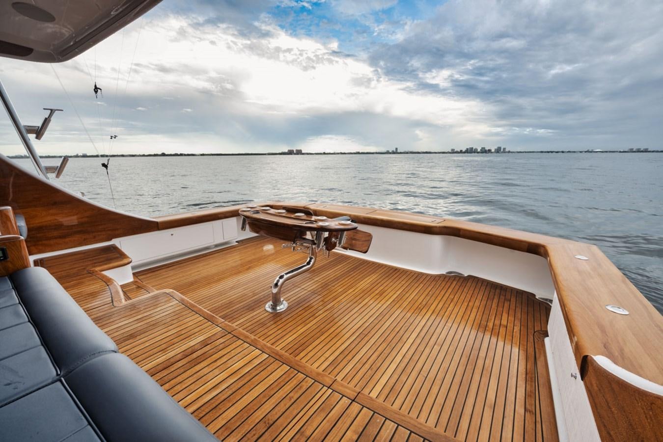 a deck overlooking a body of water aboard FULL TIME Yacht for Sale