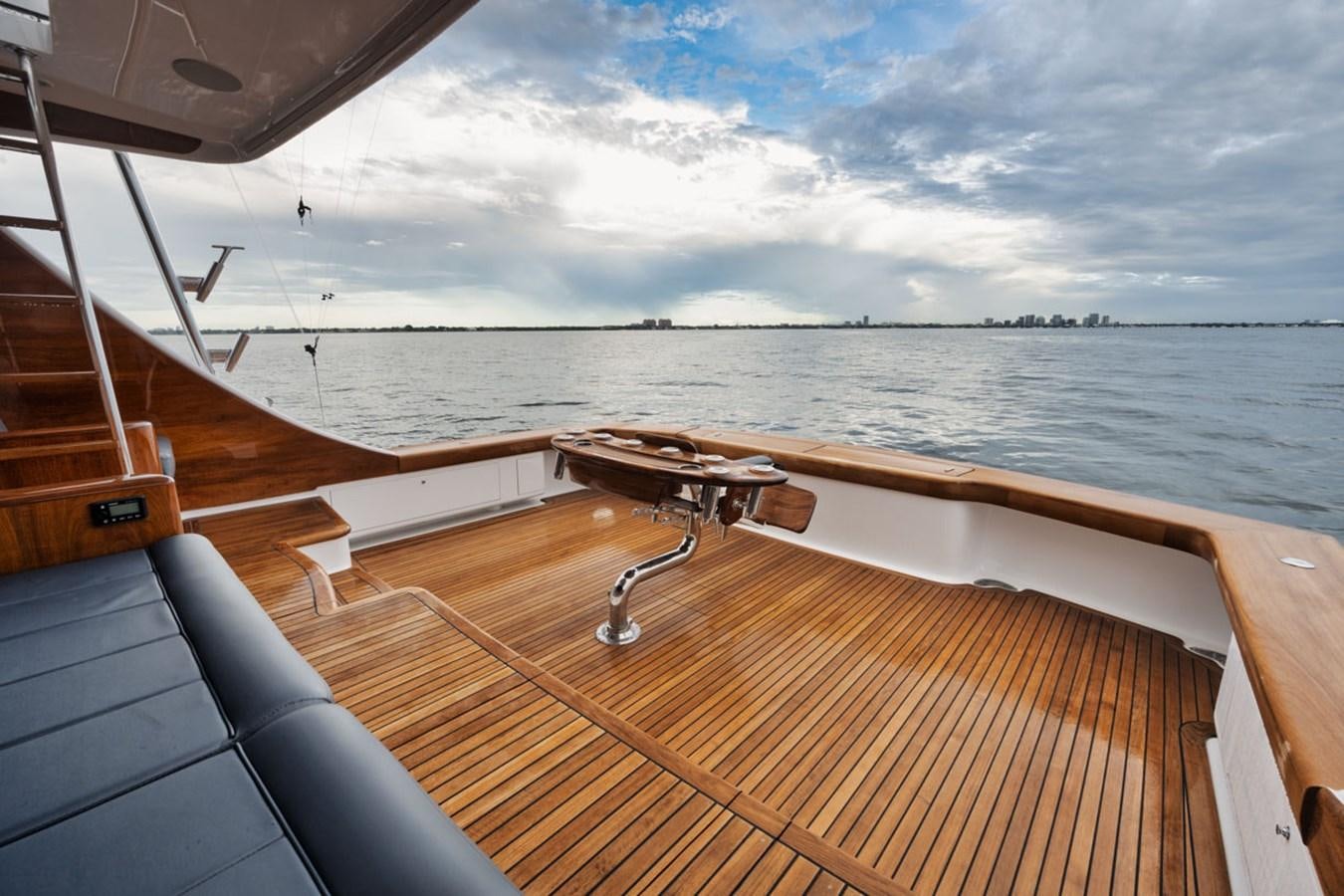 a deck overlooking a body of water aboard FULL TIME Yacht for Sale