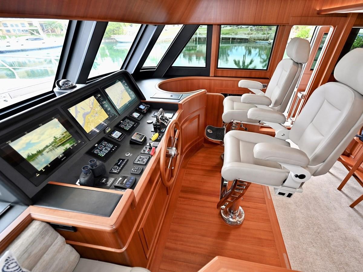 a room with a desk and a chair aboard KNOT FLYING Yacht for Sale