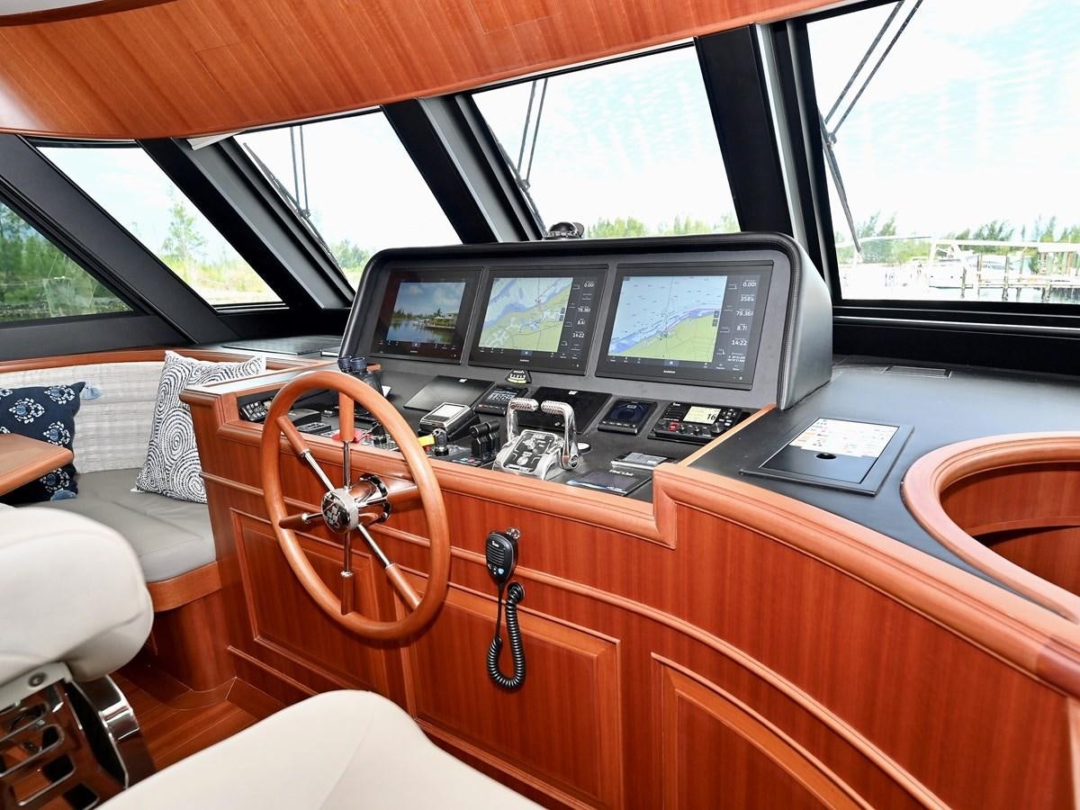 inside of a car aboard KNOT FLYING Yacht for Sale