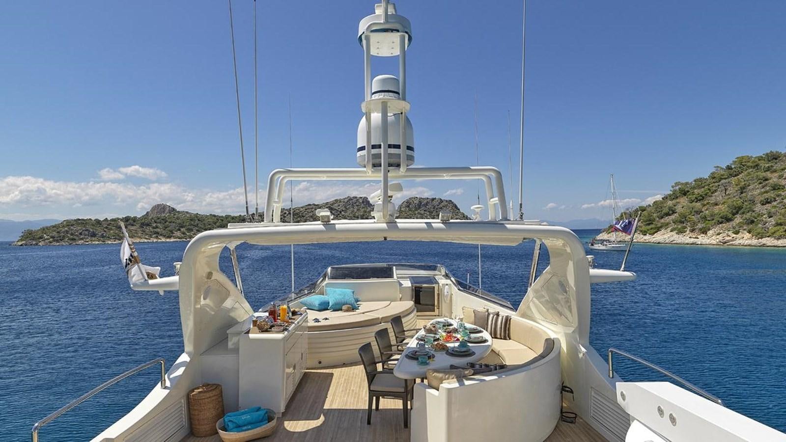a boat on the water aboard SANSARA Yacht for Sale