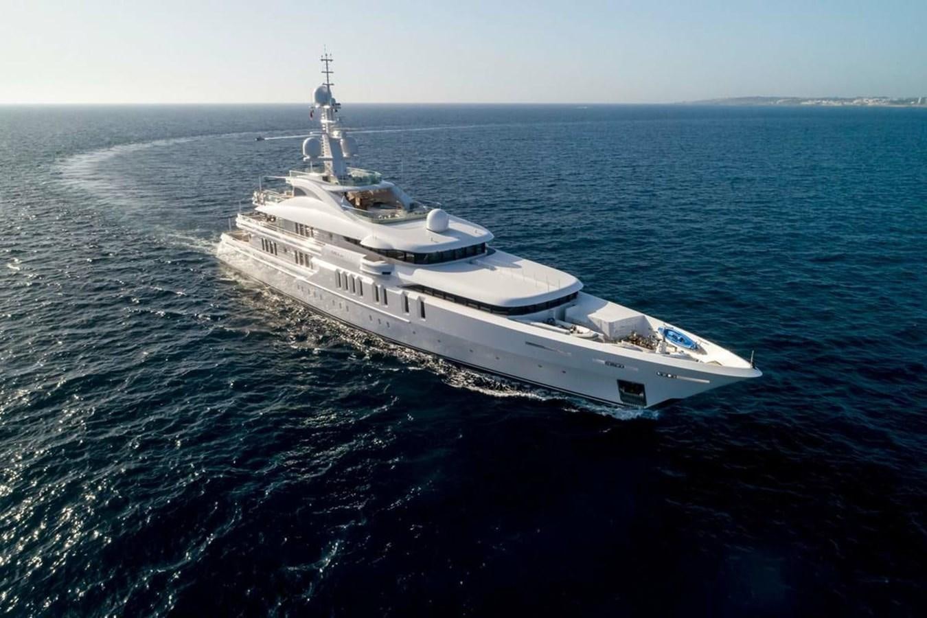 a white yacht in the water aboard TALISMAN C Yacht for Sale