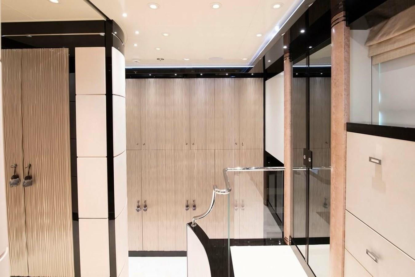 a room with a few doors aboard TALISMAN C Yacht for Sale