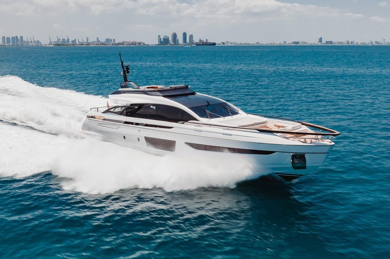 a white yacht on the water aboard BASH II Yacht for Sale