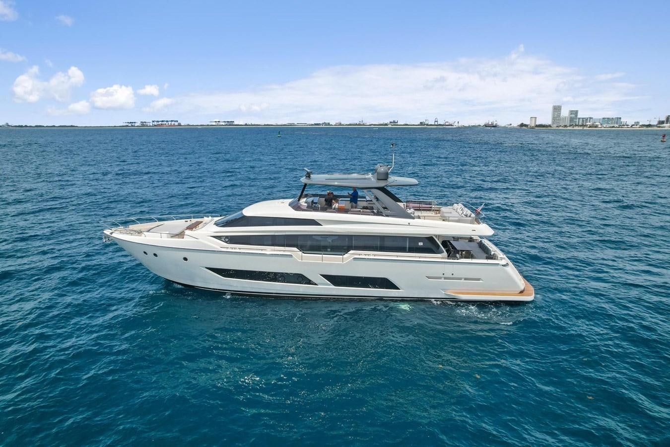 a white yacht in the water aboard XFAF8532J021 Yacht for Sale