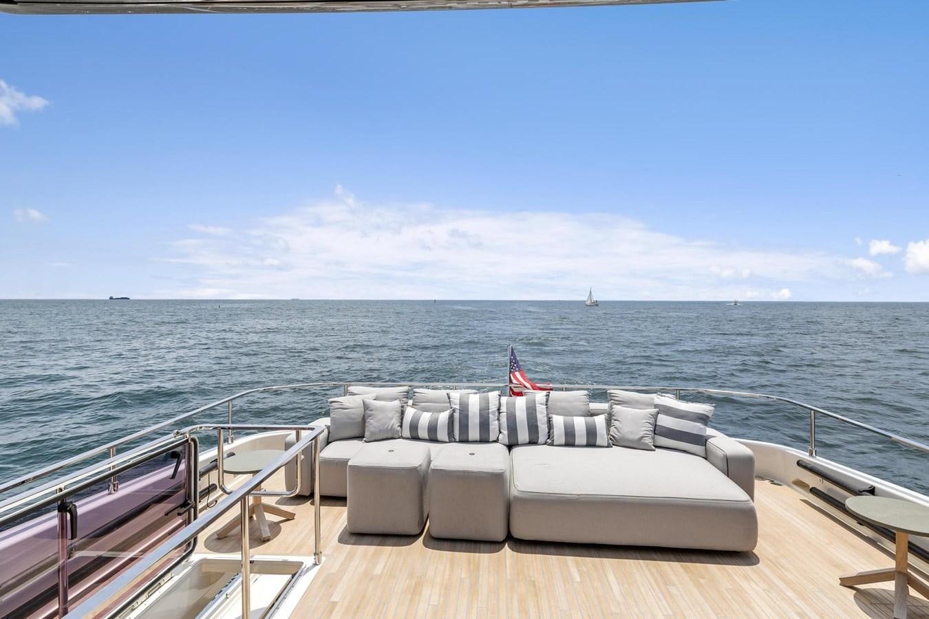 a deck overlooking the ocean aboard XFAF8532J021 Yacht for Sale