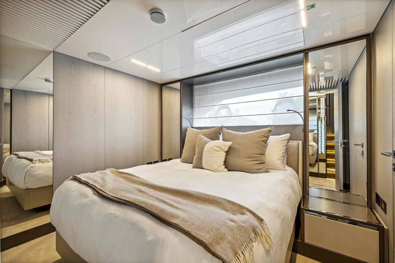 a bed in a room aboard XFAF8532J021 Yacht for Sale