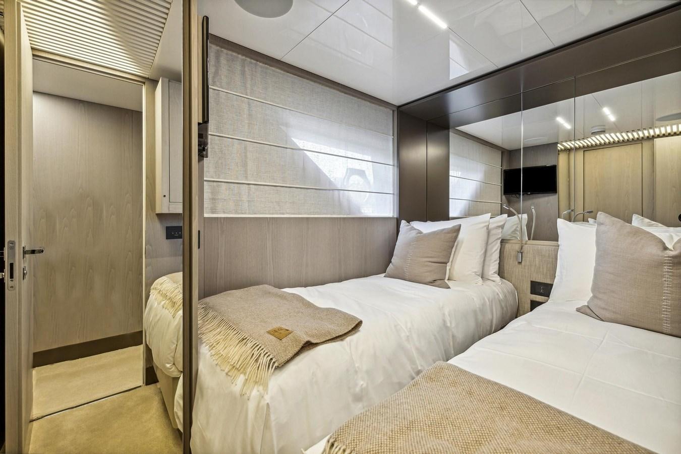a room with two beds aboard XFAF8532J021 Yacht for Sale