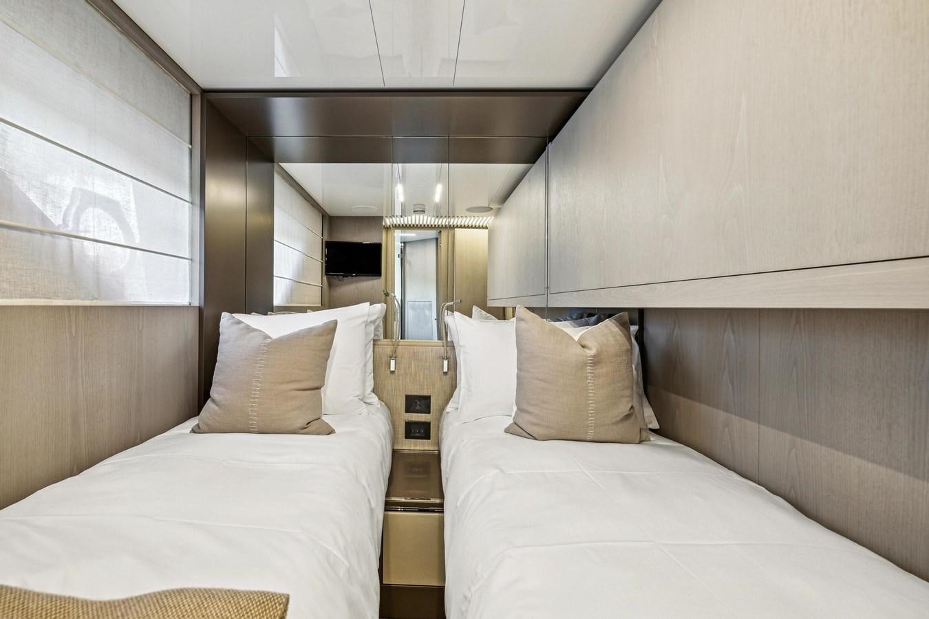 a room with two beds aboard XFAF8532J021 Yacht for Sale