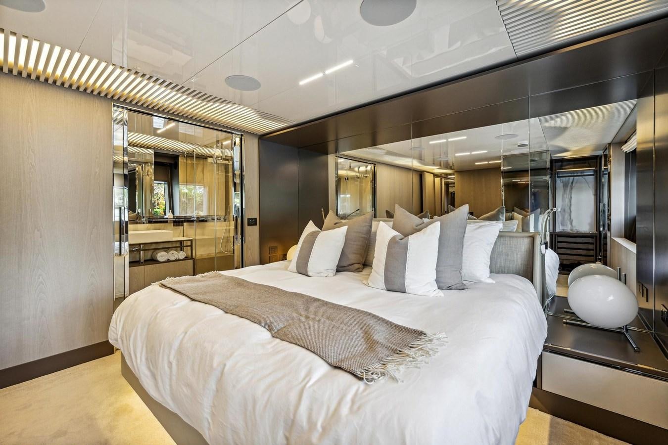 a large bed in a room aboard XFAF8532J021 Yacht for Sale