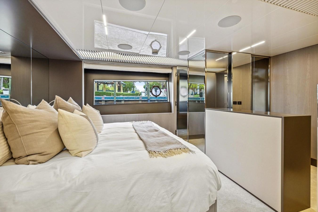 a bed in a room aboard XFAF8532J021 Yacht for Sale