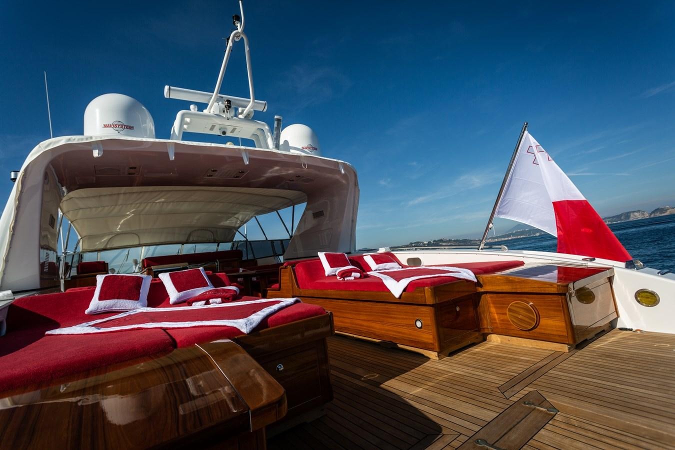 a deck with boats on it aboard STAND BY ME Yacht for Sale