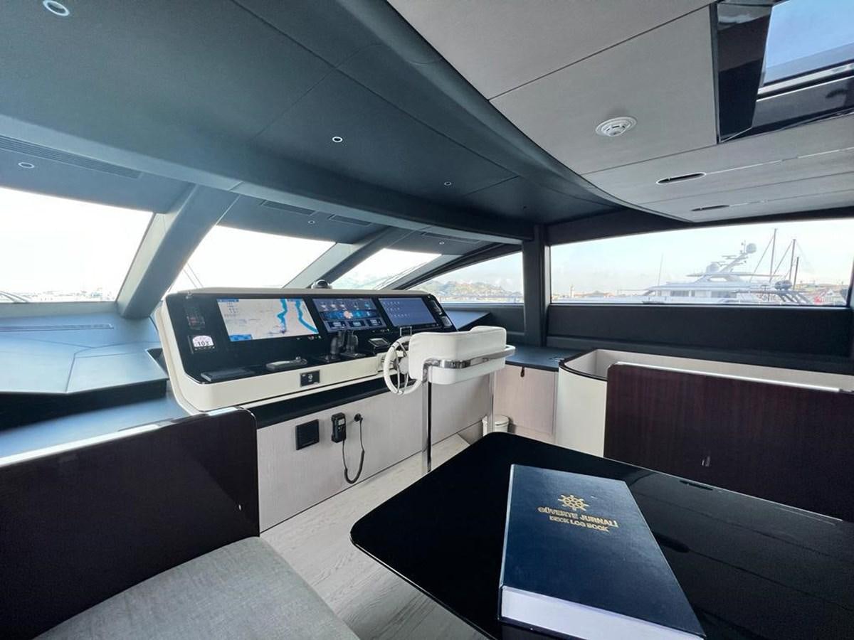 inside of a car aboard LOVE T Yacht for Sale
