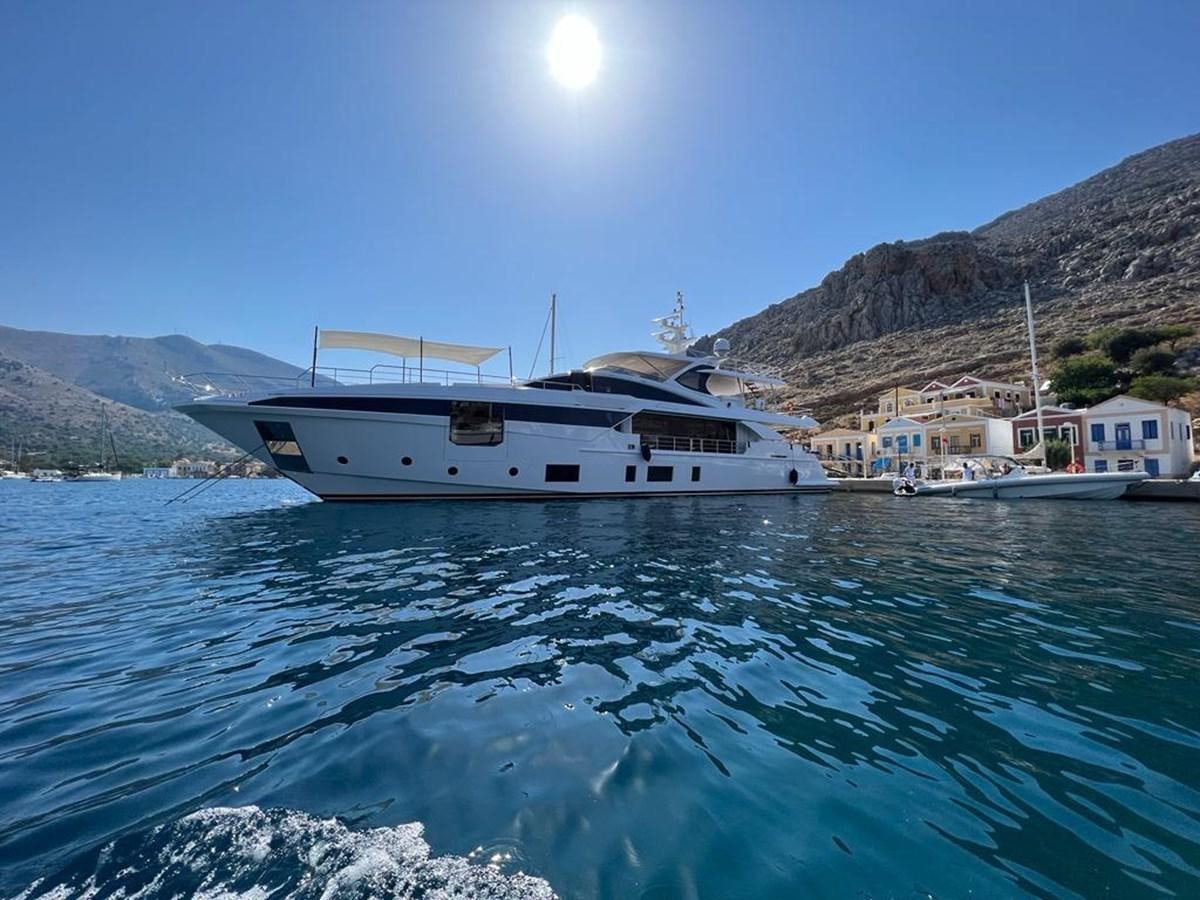 a boat in the water aboard LOVE T Yacht for Sale