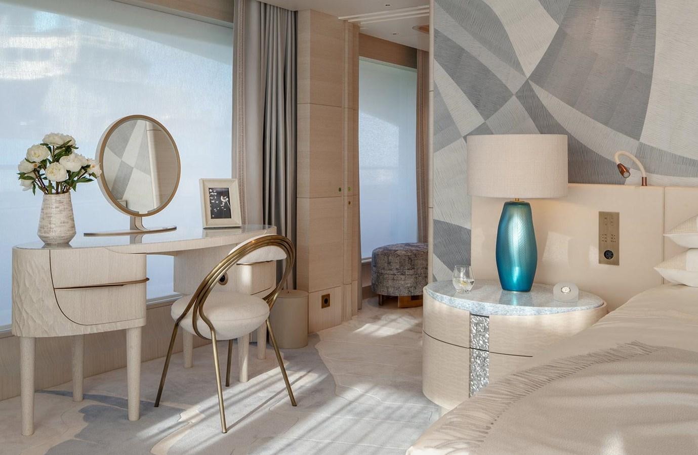 a room with a table and chairs aboard SPARTA Yacht for Sale