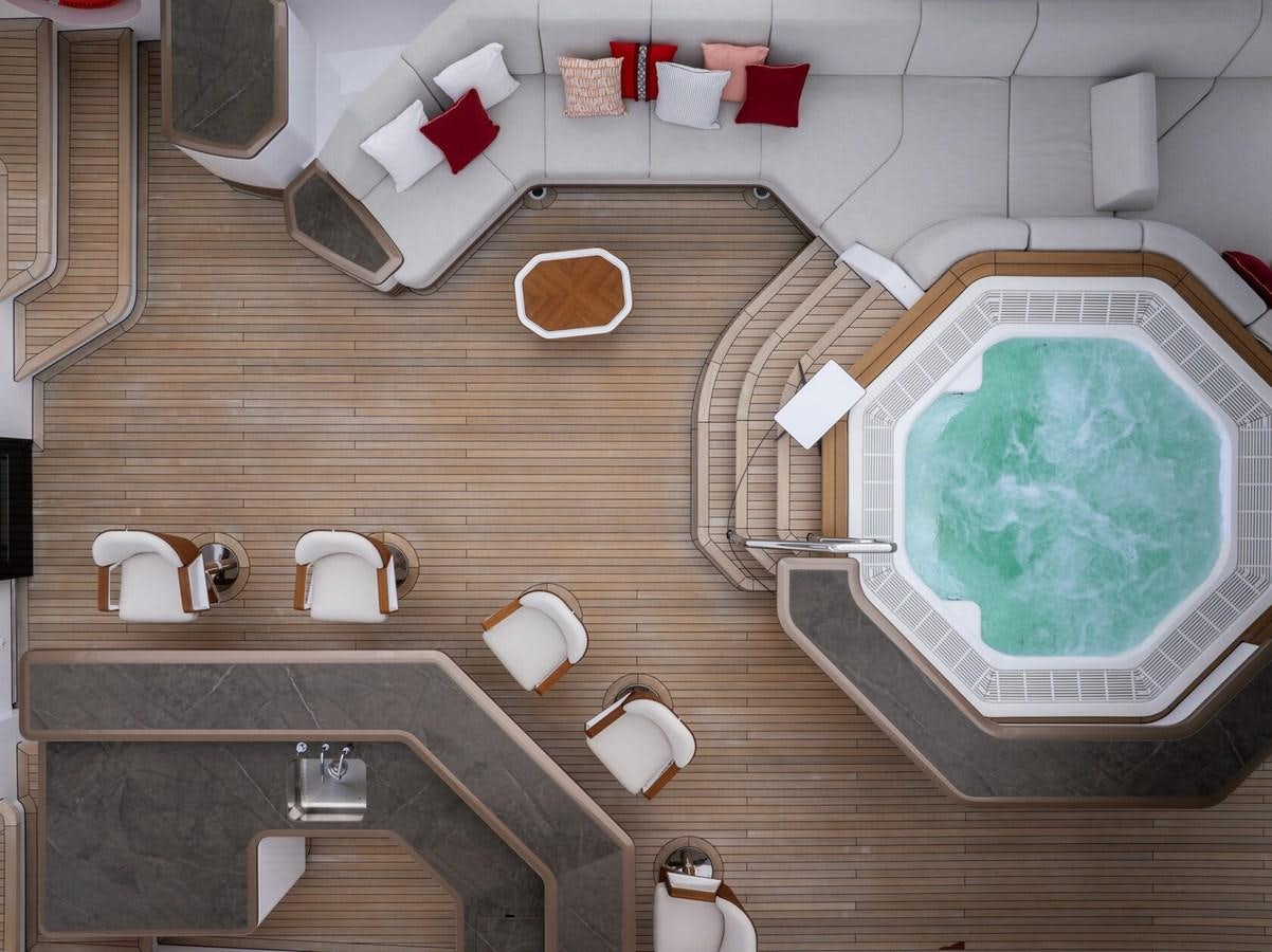 a bathroom with a jacuzzi tub aboard SPARTA Yacht for Sale