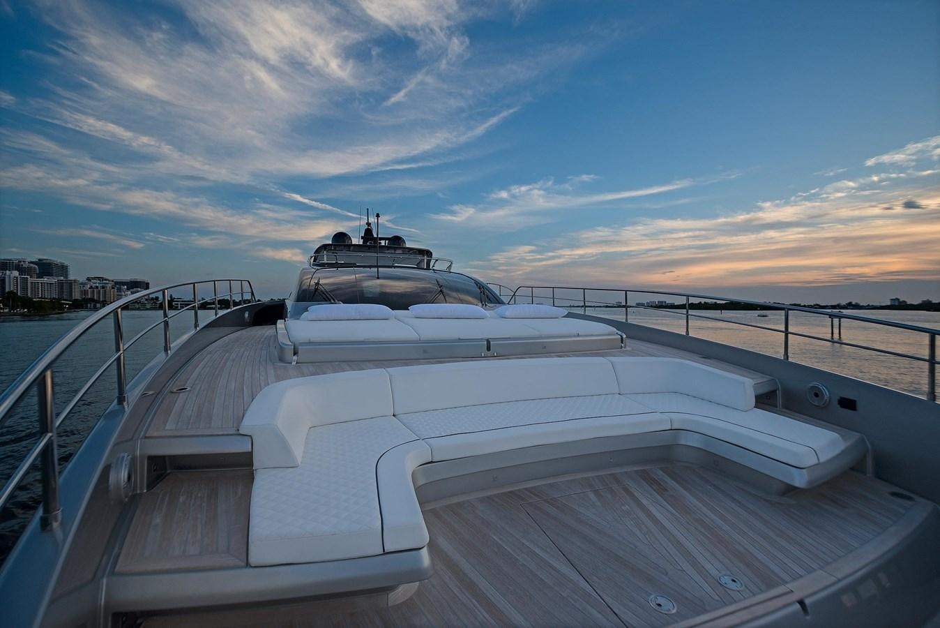 a large white boat aboard ALLEGRA  @ AVENTURA Yacht for Sale